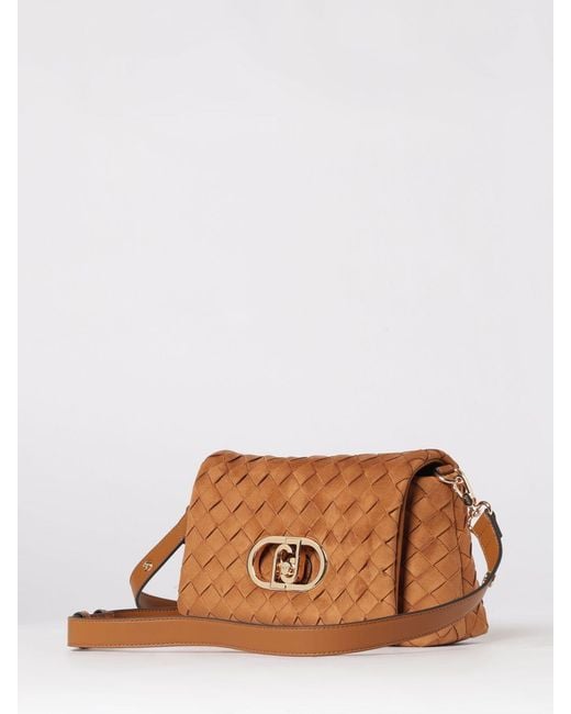 Liu Jo White Woven Faux Leather Lapuffy Bag