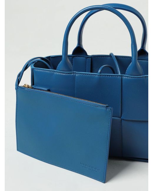 Bottega Veneta Blue Arco Bag In Woven Nappa