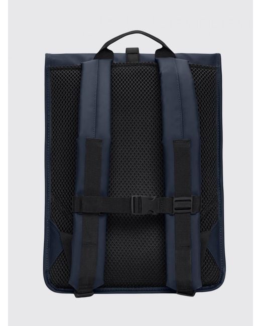 Rains Blue Rolltop Rucksack for men