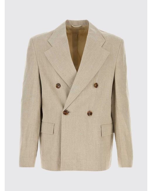 Séfr Natural Double Breasted Linen Blazer for men