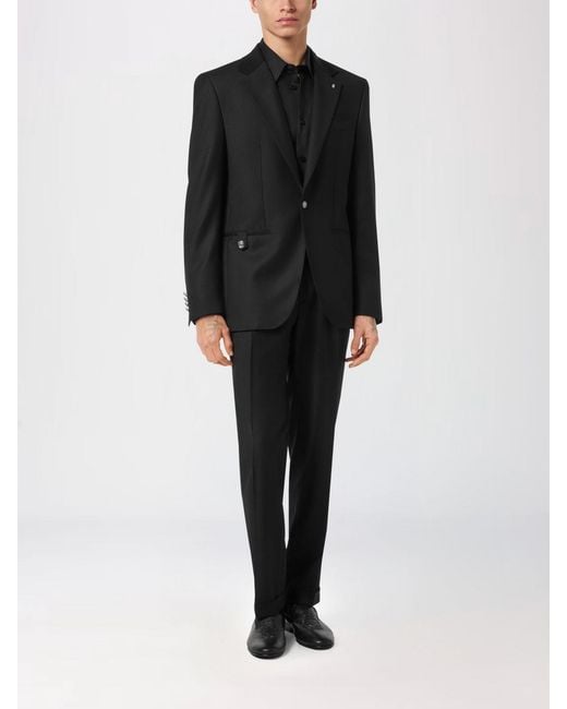 Billionaire Black Single-Breasted Virgin Wool Blazer for men
