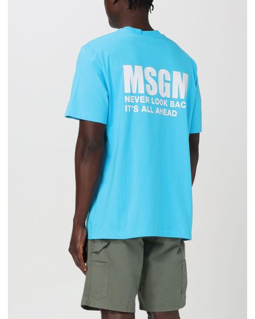 Camiseta MSGM de hombre de color Blue