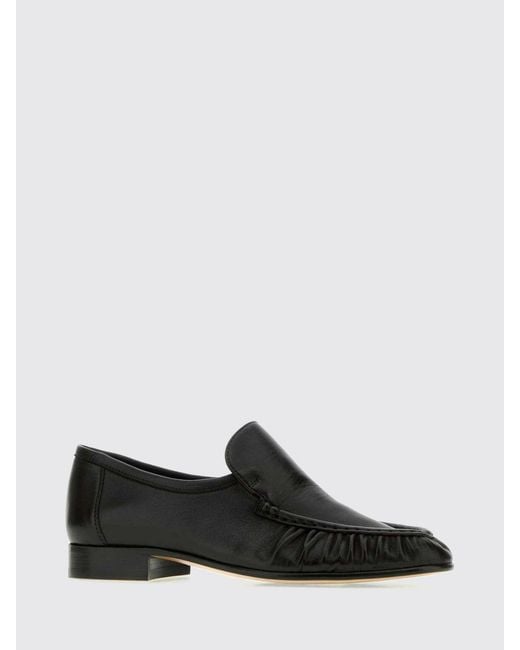 The Row White Two Ruched Smooth Calfskin Loafers With Round Toe