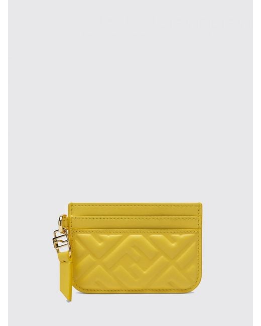 Fendi Yellow Credit Card Holder