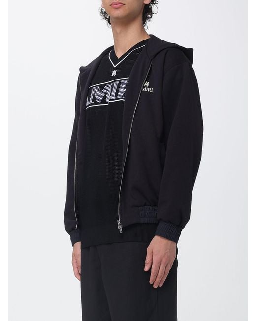 Amiri Blue Cotton Blend Hoodie for men