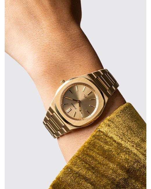 D1 Milano Metallic Ultra Thin Stainless Steel Watch With Anti-Reflective Sapphire Glass