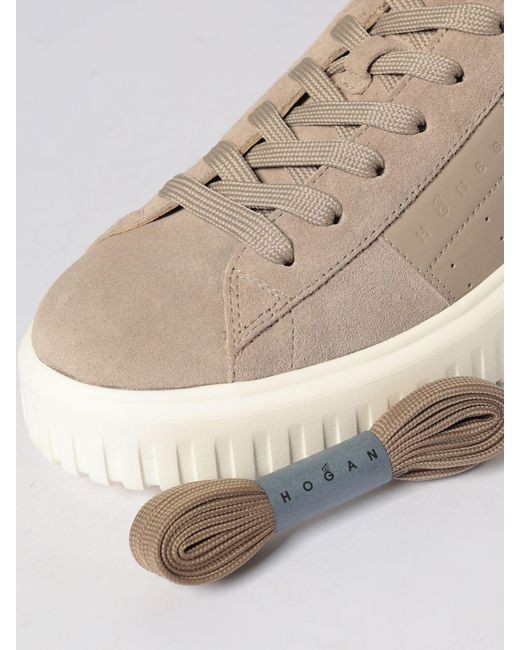 Hogan Natural H-Stripes Suede Sneakers for men