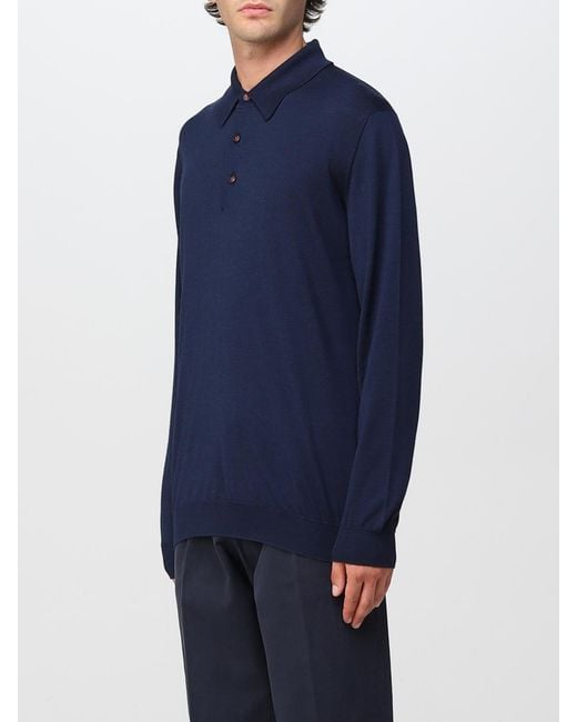 Kiton Blue Polo Shirt for men