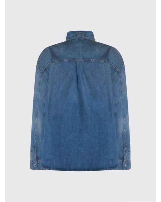 Anine Bing Blue Cotton Denim Casual Shirt