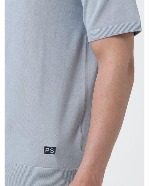 Paul Smith Blue Organic Cotton Polo Shirt for men