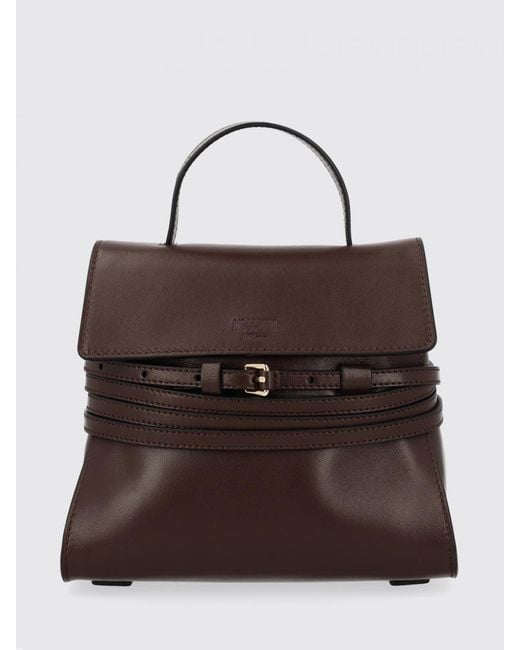 Moschino Couture Brown Tie Me Leather Bag