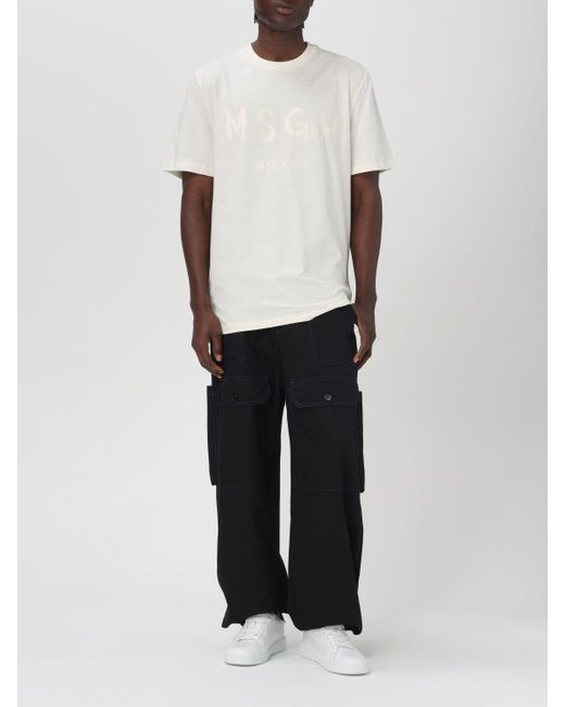 MSGM White T-shirt for men