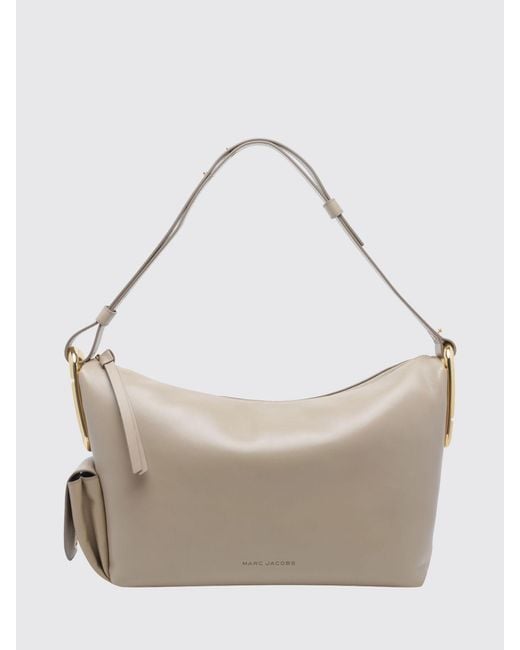 Marc Jacobs Natural Scene Leather Tote Bag With Laminated Double J Logo