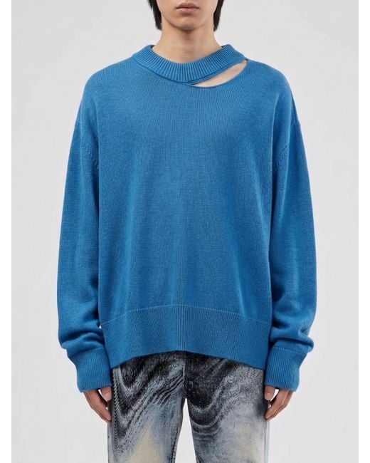 Camper Blue Organic Cotton Pullover for men