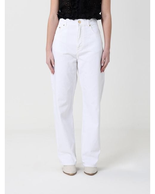 Jeans De 5 Bolsillos Alberta Ferretti de color White