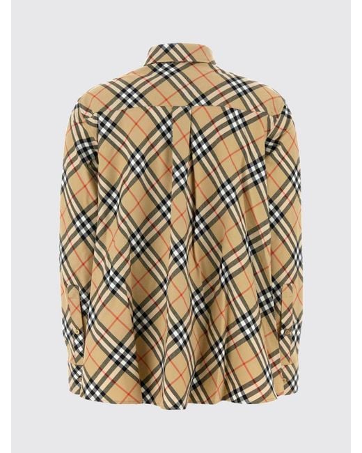Burberry Natural Long-Sleeved Vintage Check Cotton Shirt