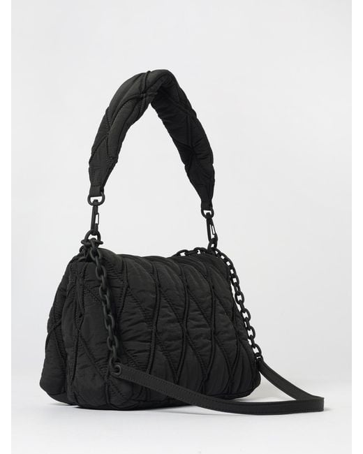DIESEL Black Charm-D Quilted Nylon Bag
