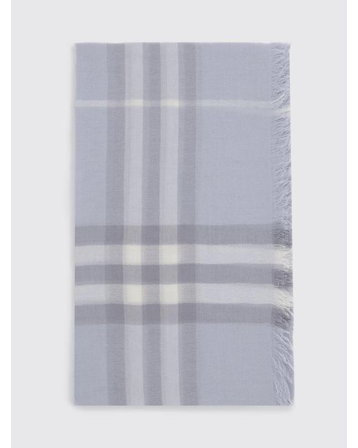 Burberry Blue Check Wool Scarf