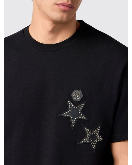 Philipp Plein Black T-Shirt for men