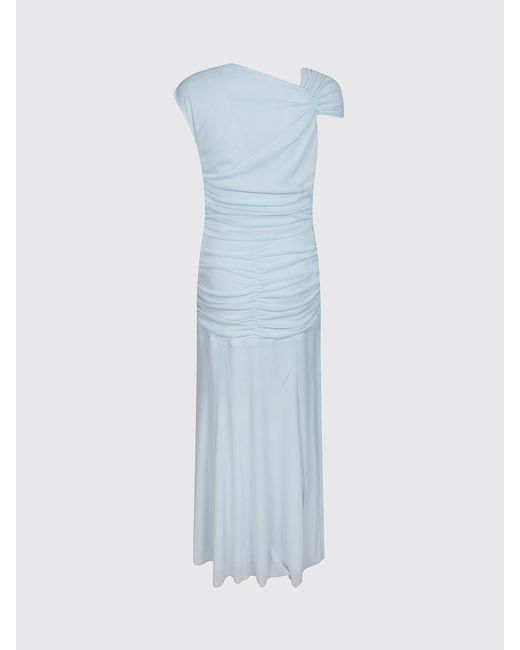 ROTATE BIRGER CHRISTENSEN Blue Jersey Long Dress