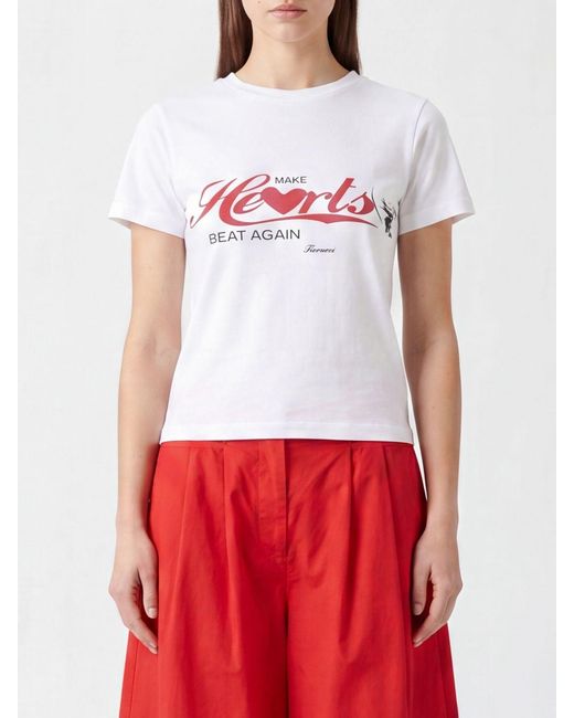 Fiorucci White Cotton T-Shirt With Logo