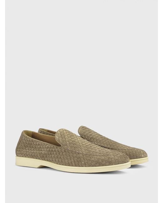 Doucal's Multicolor Woven Suede Loafers for men