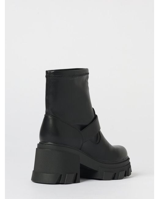 Versace Jeans Couture Black Flat Ankle Boots