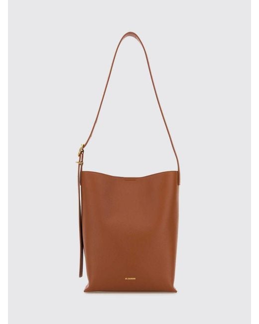 Jil Sander White Canonlo Leather Bucket Bag