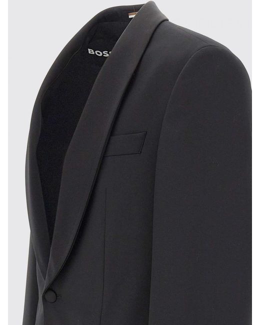 Boss Black Single-Breasted Virgin Wool Blazer for men