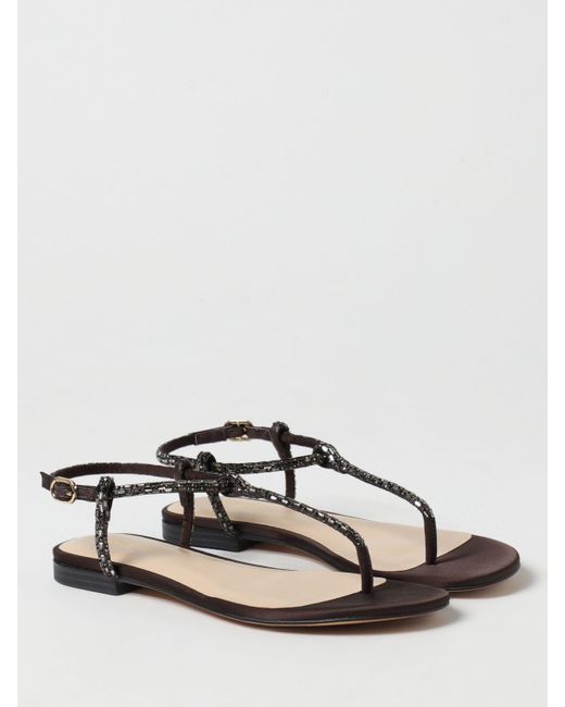 Twinset Brown Flat Sandals