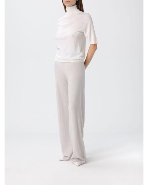Maglia A Dolcevita Di Lana di Allude in White