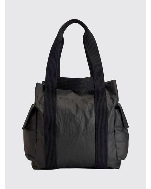 Y-3 Black Large Recycled Tech Fabric Tote Bag With Printed Logo for men