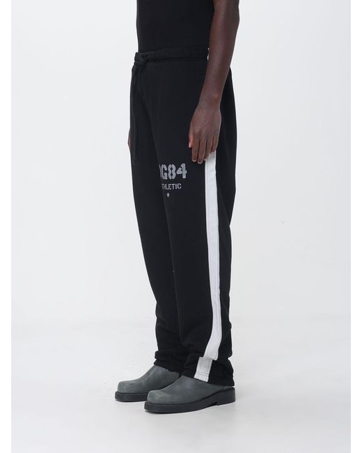 Dolce & Gabbana Black Dolce &Amp Gabbana Cotton Jogging Trousers With Elasticated Waist And Contrast Logo for men