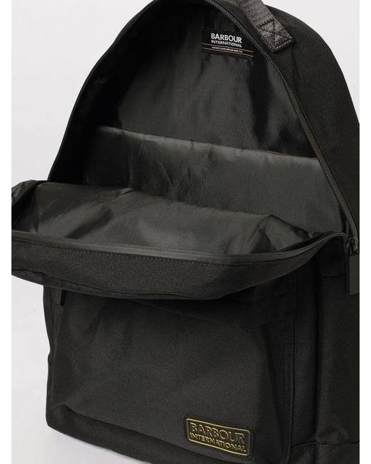 Barbour Black Knockhill Essential Nylon Backpack for men