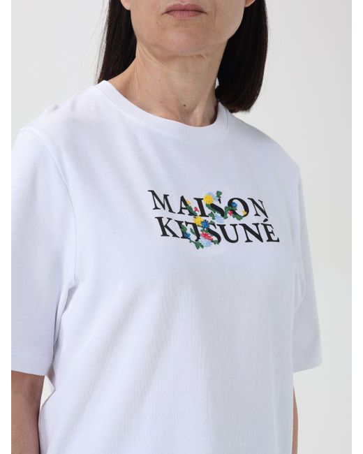 T-shirt con logo di Maison Kitsuné in White
