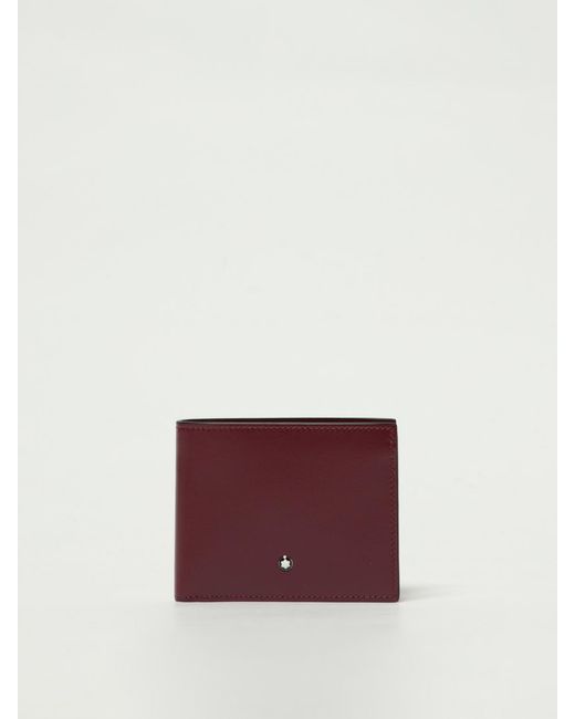 Montblanc Purple Elegant Wallet With Multiple Compartments for men