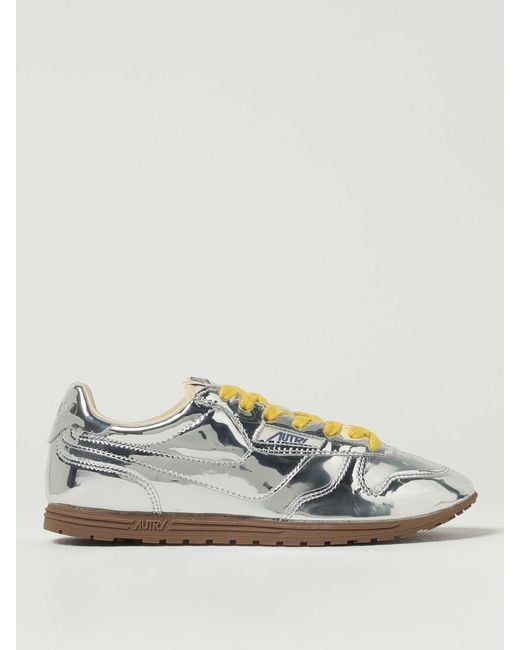 Autry Metallic Windspin Laminated Patent Leather Sneakers
