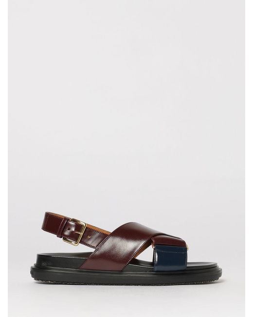 Marni White Leather Sandal