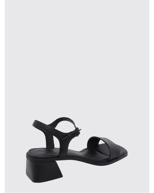 Camper White Kora Leather Sandals