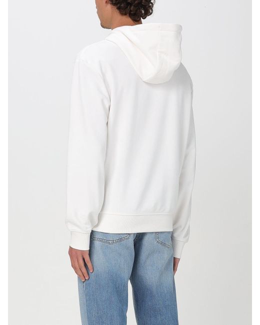 Felpa Con Cappuccio di HUGO in White da Uomo