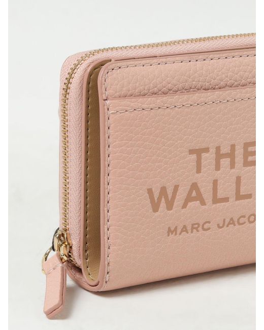 Marc Jacobs Pink Wallet In Grained Leather