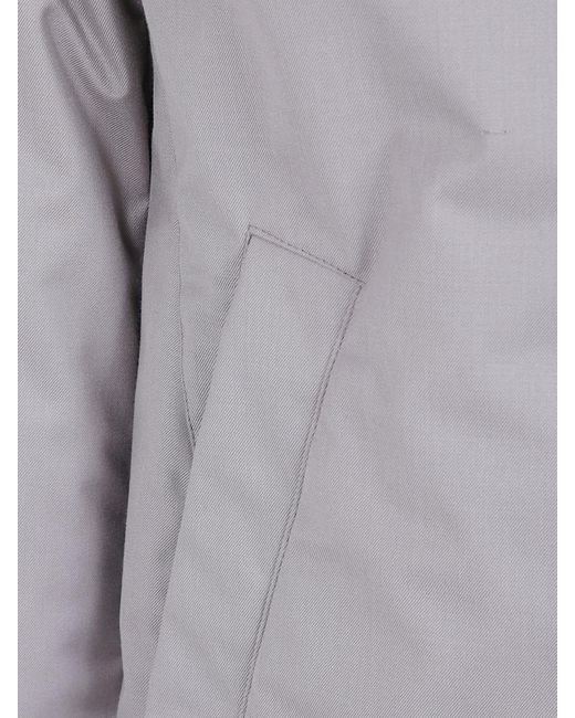 Herno Gray Double-Layer Down-Padded Single-Breasted Coat for men