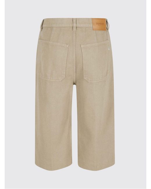 Dondup Natural Cropped Cotton Trousers