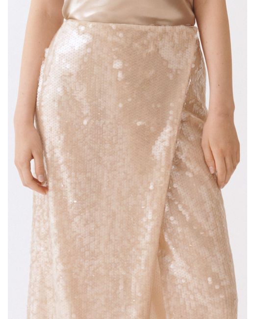 Fabiana Filippi Pink Sequin Wrap Skirt