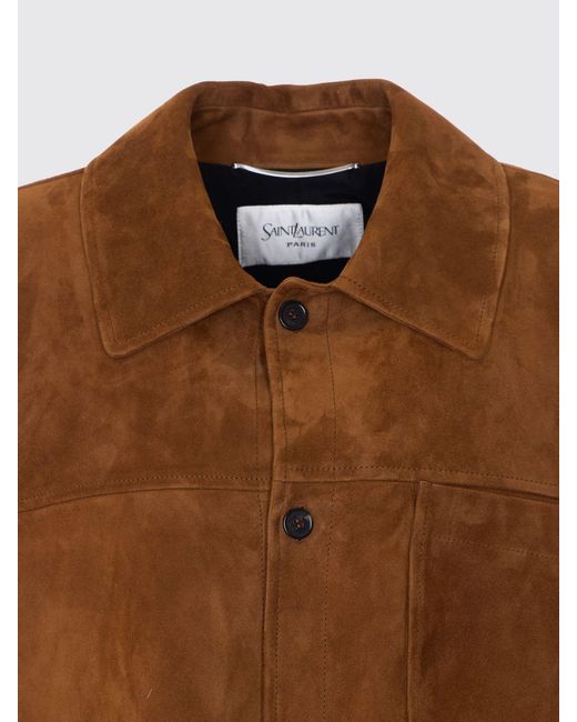 Saint Laurent Brown Suede Jacket for men