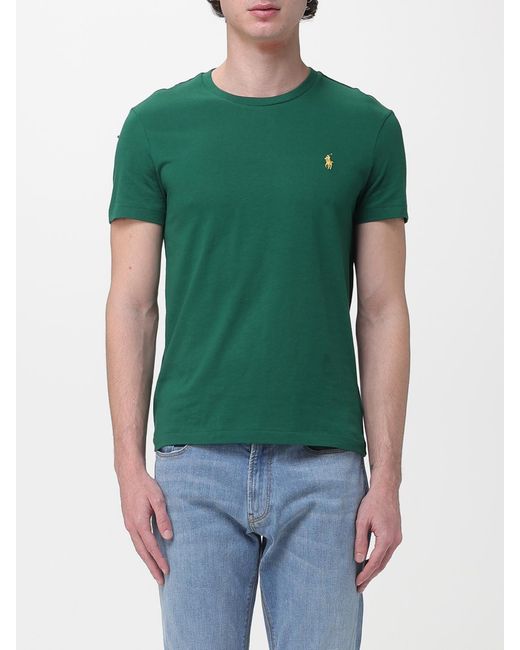 Polo Ralph Lauren Green Pony Logo Cotton T-Shirt for men