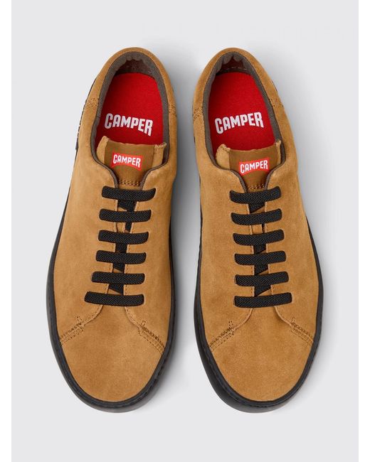Camper Brown Peu Touring Suede Sneakers for men
