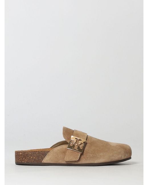 Tory Burch White Mellow Suede Mules