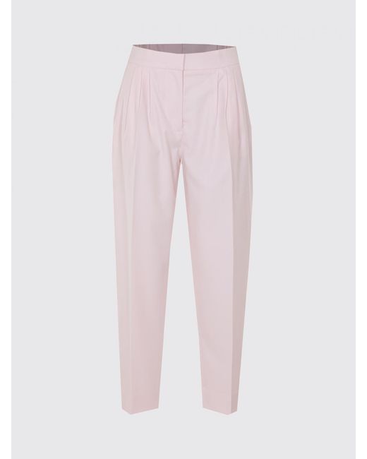 Twinset Pink Stretch Cotton Classic Trousers