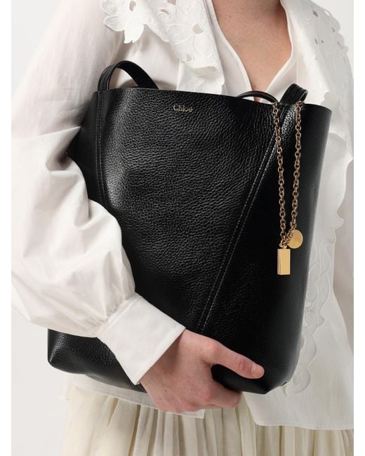 Chloé Black ChloÉ Spin Grained Leather Bag